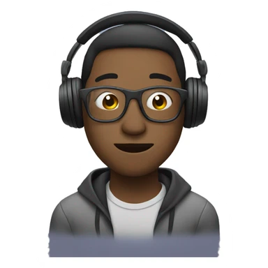 Person listening To music  sticker