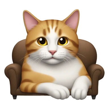 The cat on the couch sticker