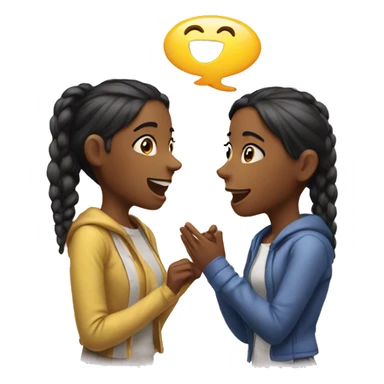 two girls gossiping  sticker