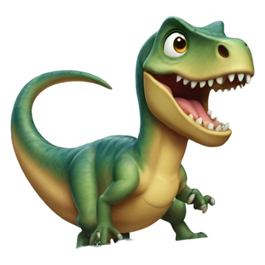 Dinosaurio surfeando sticker