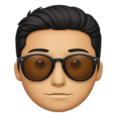 shorkshire con lentes de sol completamente negros sticker