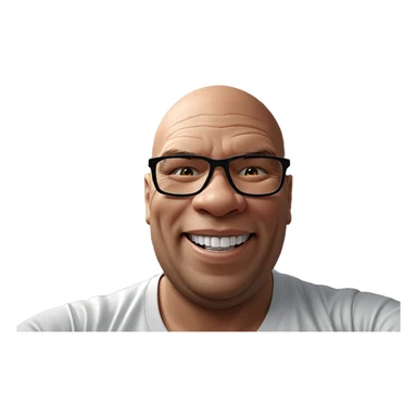 smiling boy in white shirt sticker