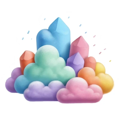 colourful chalk dust sticker