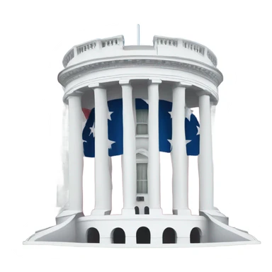 make a whitehouse with the american flag on top sticker