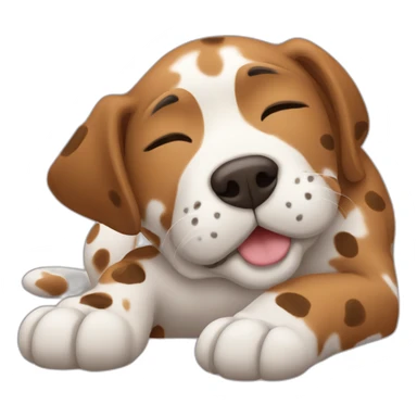 Brown Dalmatiner sleeping sticker