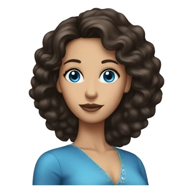 Blue eye brunette queen sticker