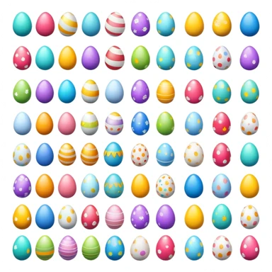 colorful decorated Easter eggs sticker
