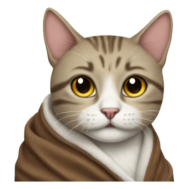 Gato con toalla sticker