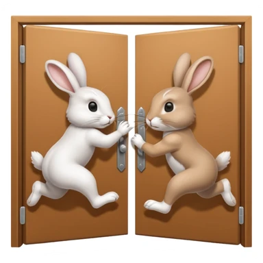 I want the alliance leader to kick me out of the alliance and close the door, so that they both look like rabbits. sticker