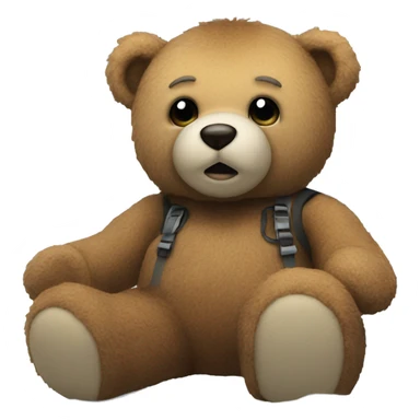 Teddybear on afterski sticker