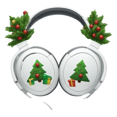 Apple headphones with Christmas tree designs  sticker