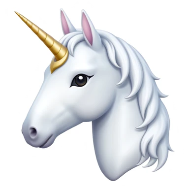 all white unicorn sticker