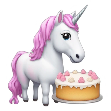 unicorn baking cake sticker