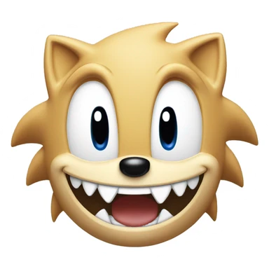 sonic the hedgehog laughing, head only sticker