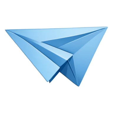 Telegram app logo with paper airplane icon sticker