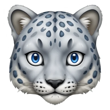 Sad Snow leopard sticker