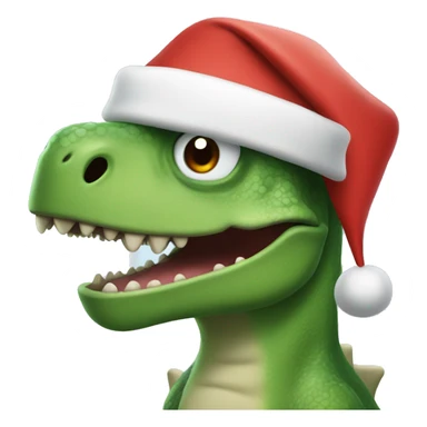 pixar dino wearing santa hat sticker