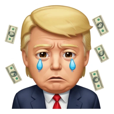Donald trump qui pleur de l’argent sticker