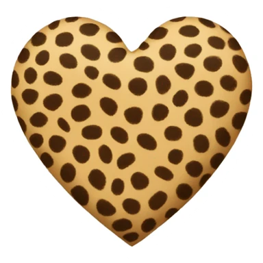 cheeta print heart sticker