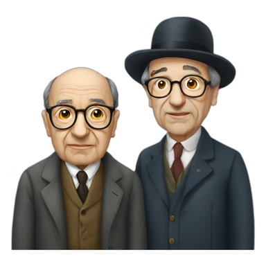 borges with umberto eco sticker