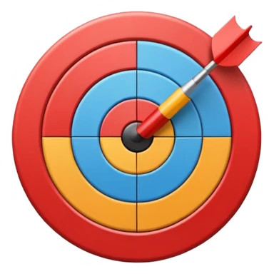 A target emoji with a bar chart emoji on the side sticker