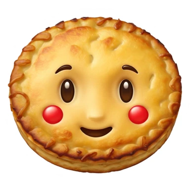 emoji of a Swiss rösti, round, golden and crispy WITHOUT FACE sticker