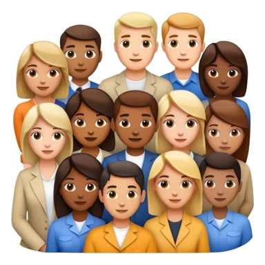 diverse group of people working as a team sticker