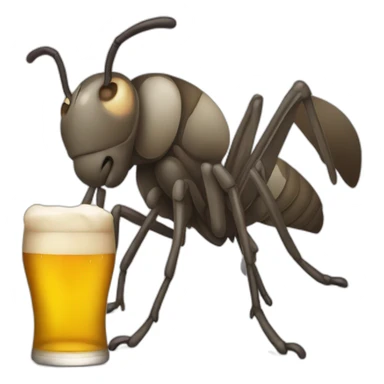un moustique qui boit une biere sticker