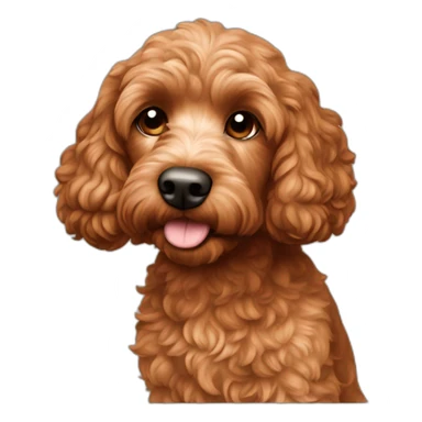 Reddish light brown cockapoo side sticker