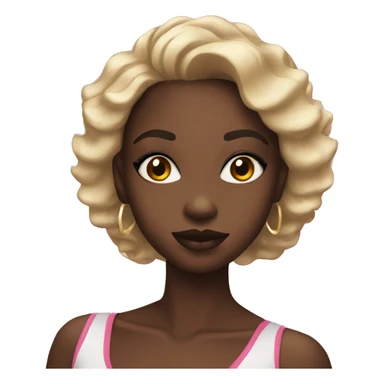 Black girl with lipgloss sticker