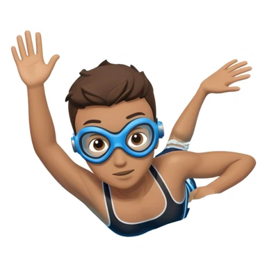 determined pool diver dives into a pool of confidence blue water  sticker