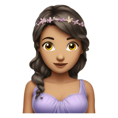 attractive brunette fairy  sticker