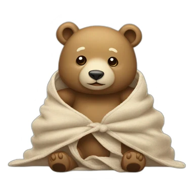 Kleiner Bär mit Decke sticker