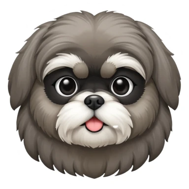 Dark grey shih tzu sticker