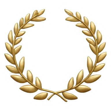 golden laurel wreath sticker