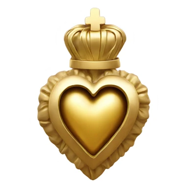 Gold sacred heart sticker