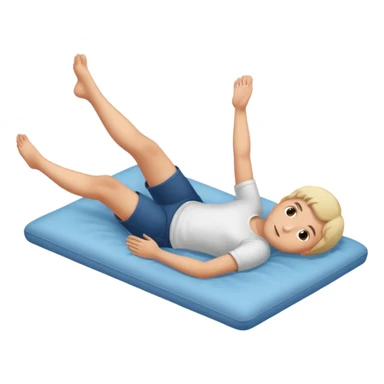 Person laying down with feet in the air  sticker