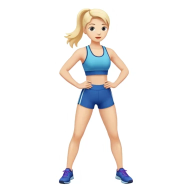 athletic woman exercising standing sticker