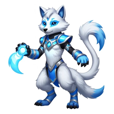 Anthro Protogen-furry-fursona, full body sticker