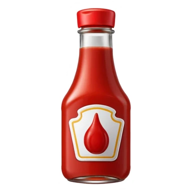 Glass Bottle of ketchup sticker