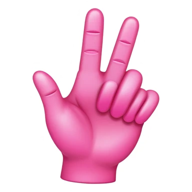 Pink middle finger emoji sticker