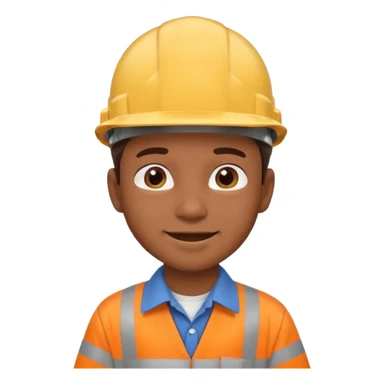 smiling boy in collared shirt with hard hat sticker