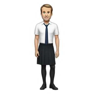 Emmanuel Macron in skirt sticker
