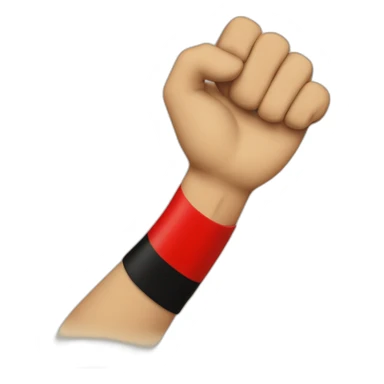 german with tiny moustache and raised arm and red armband sticker