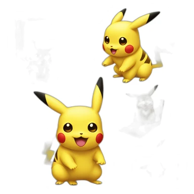pikachu doing software development sticker