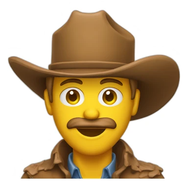 Cowboy drenched in glue sticker