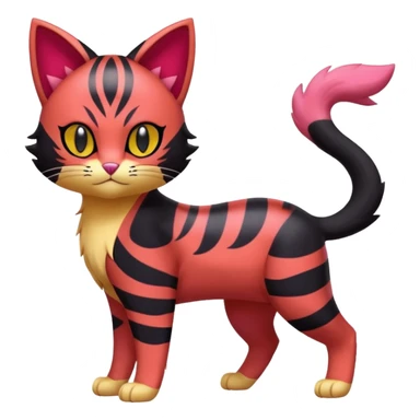 Liepard-Litten-Skitty-Pokémon-fusion-creature (full body) sticker