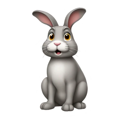 The confused rabbit  sticker