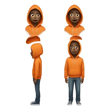 Orange hoodie sticker