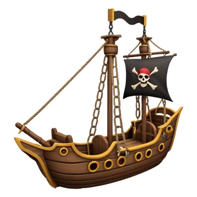 simple Pirate Ship Ride  sticker